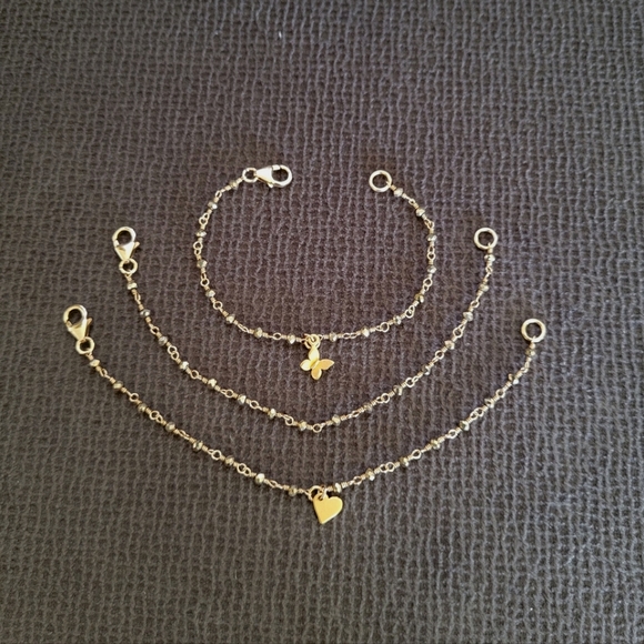 ✨️HP✨️ Dainty Gold💛 Pyrite Bracelet Trio3️⃣ - NWOT - Picture 15 of 15